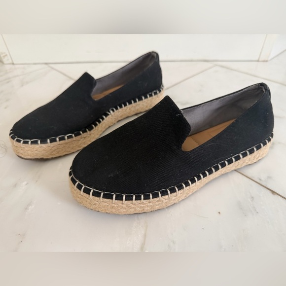 Joie Shoes - Joie Womens 7.5 Cara Black Canvas Platform Espadrille Summer Vacation Beach NWOT